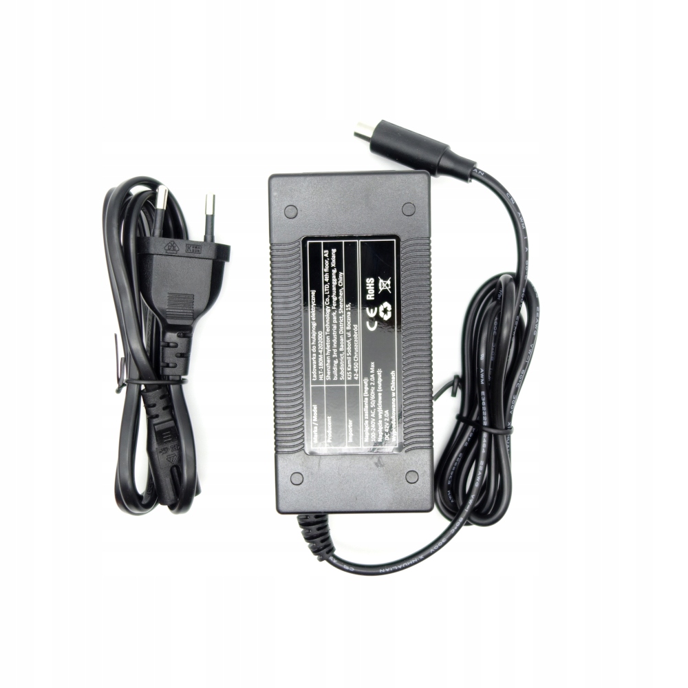 Ładowarka 42V 2A do Xiaomi M365/Pro/Pro 2/1S/Essential/Mi3 Kolor czarny