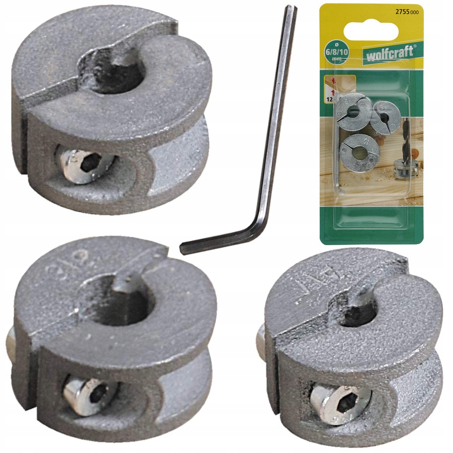 WOLFCRAFT OGRANICZNIKI GŁĘBOKOŚCI WIERCENIA 3szt