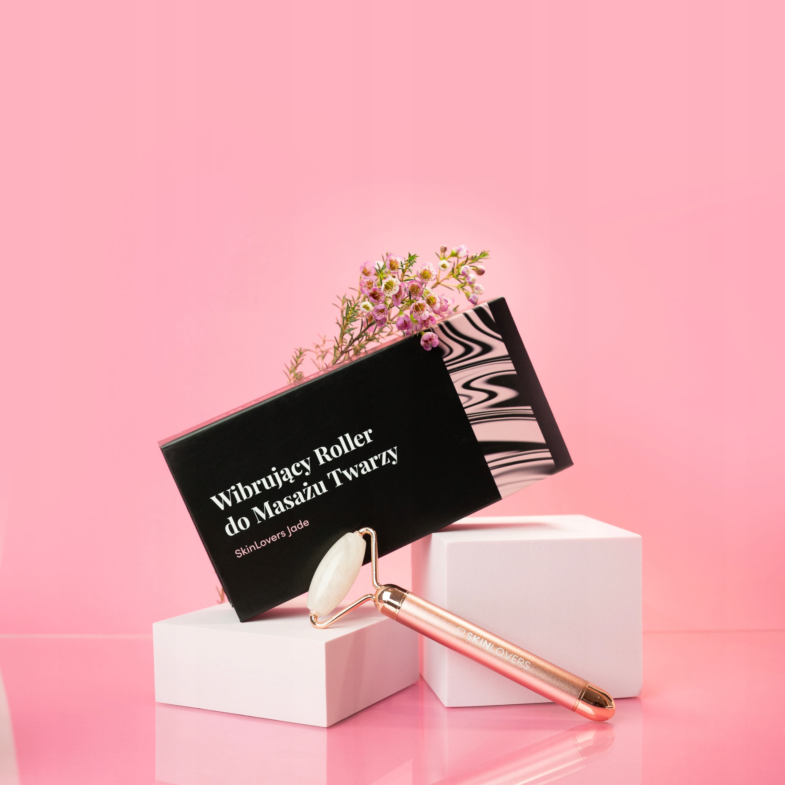 Masażer Do Twarzy SKINLOVERS Jadeitowy ELEKTRYCZNY PROMO WYGRAJ METAMORFOZĘ Kod producenta Roller z Jadeitu