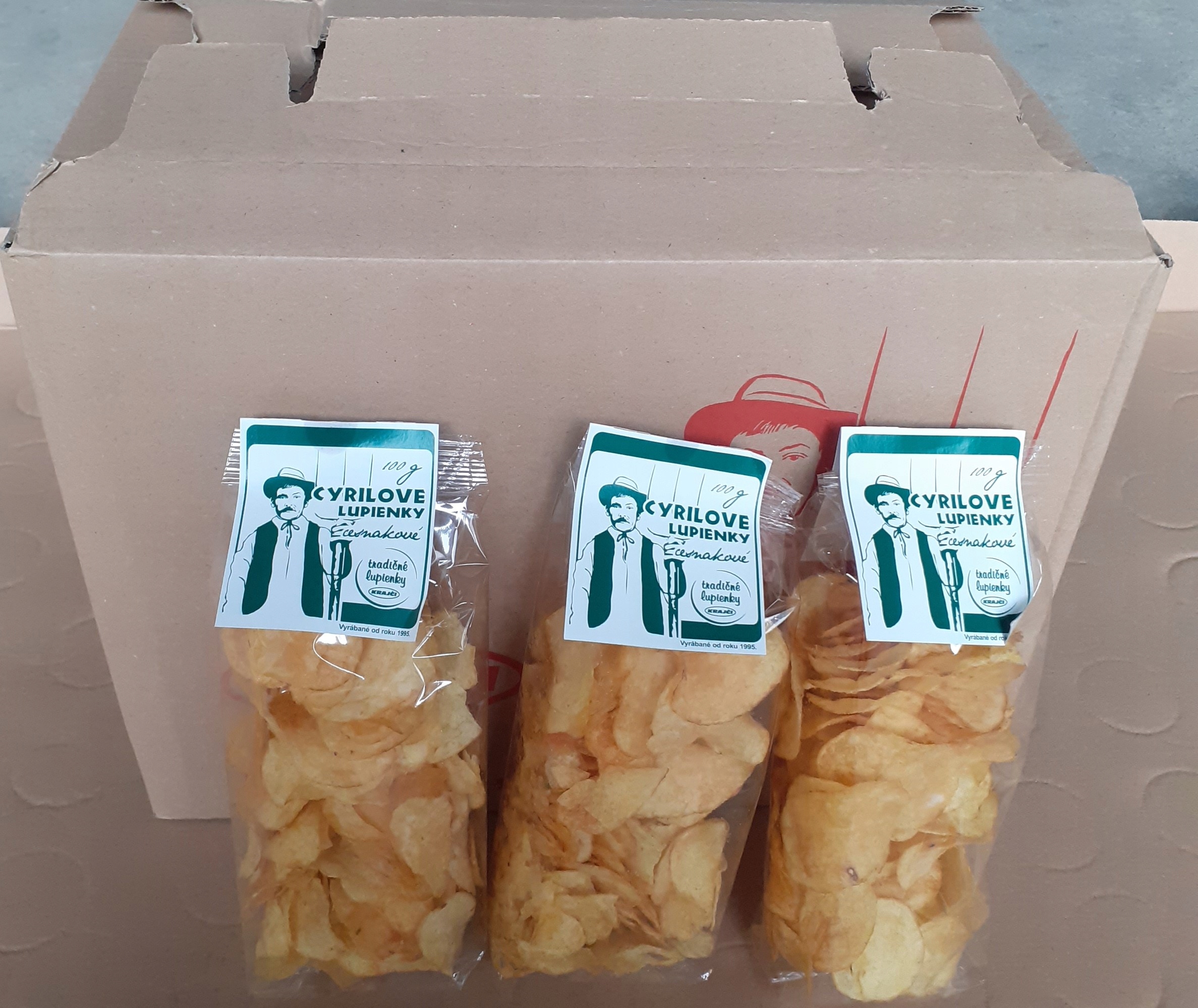 Cyrilovy Bramburky czeskie chipsy czosnkowe 100g x 20 sztuk (opakowanie)