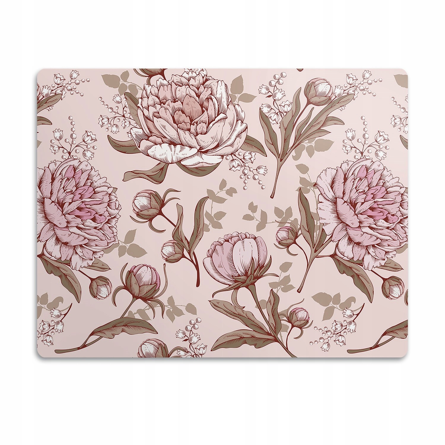 Levně Pro psa a kočku podložka pod misku Růžové pivoňky 90x60
