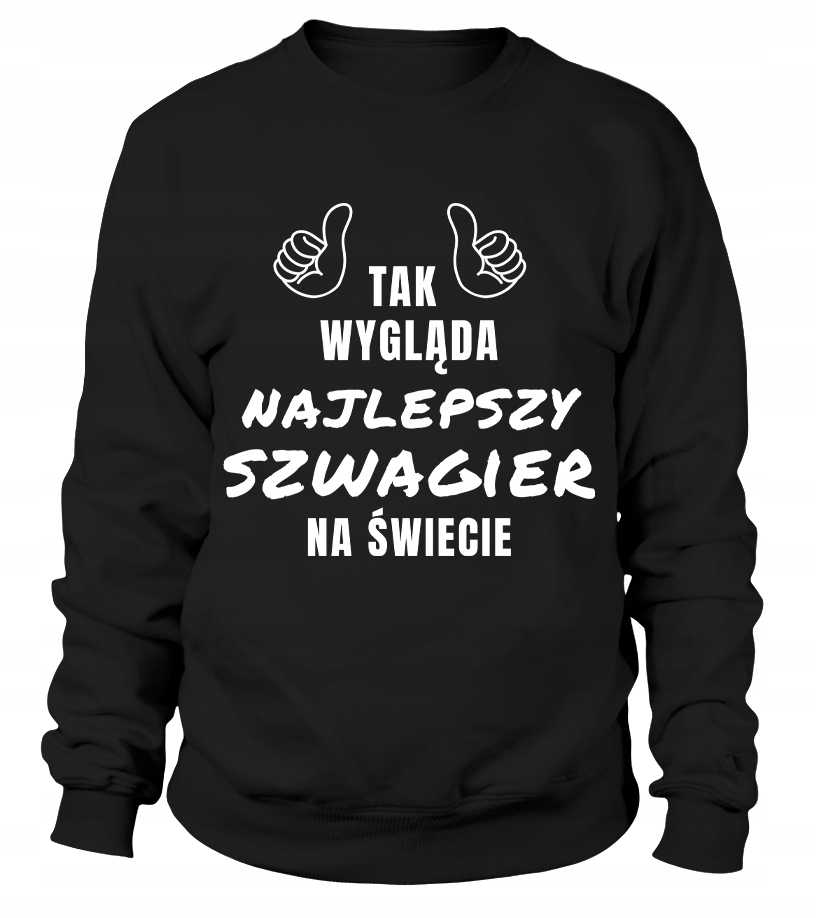 Pánská Mikina Tak vypadá Nejlepší švagr S Černá pro něj muže manžela C
