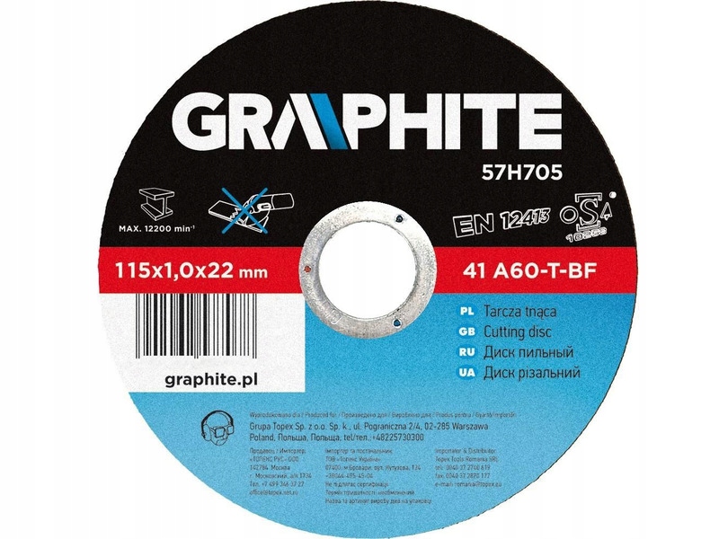 

Tarcza tnąca do metalu Graphite 57H705