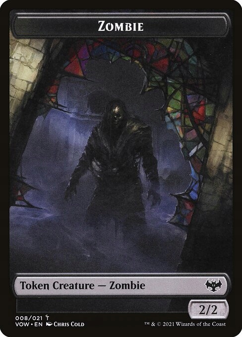 MtG: Zombie Token (Black 2/2) (xVOW)
