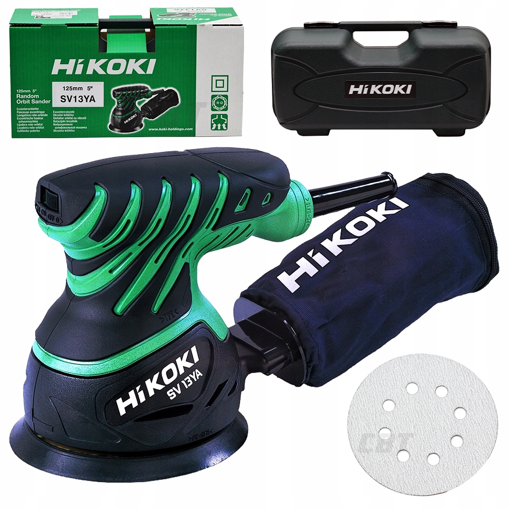 SZLIFIERKA MIMOŚRODOWA 125MM WOREK NA PYŁ 230W WALIZKA PAPIER ELEKTRYCZNA