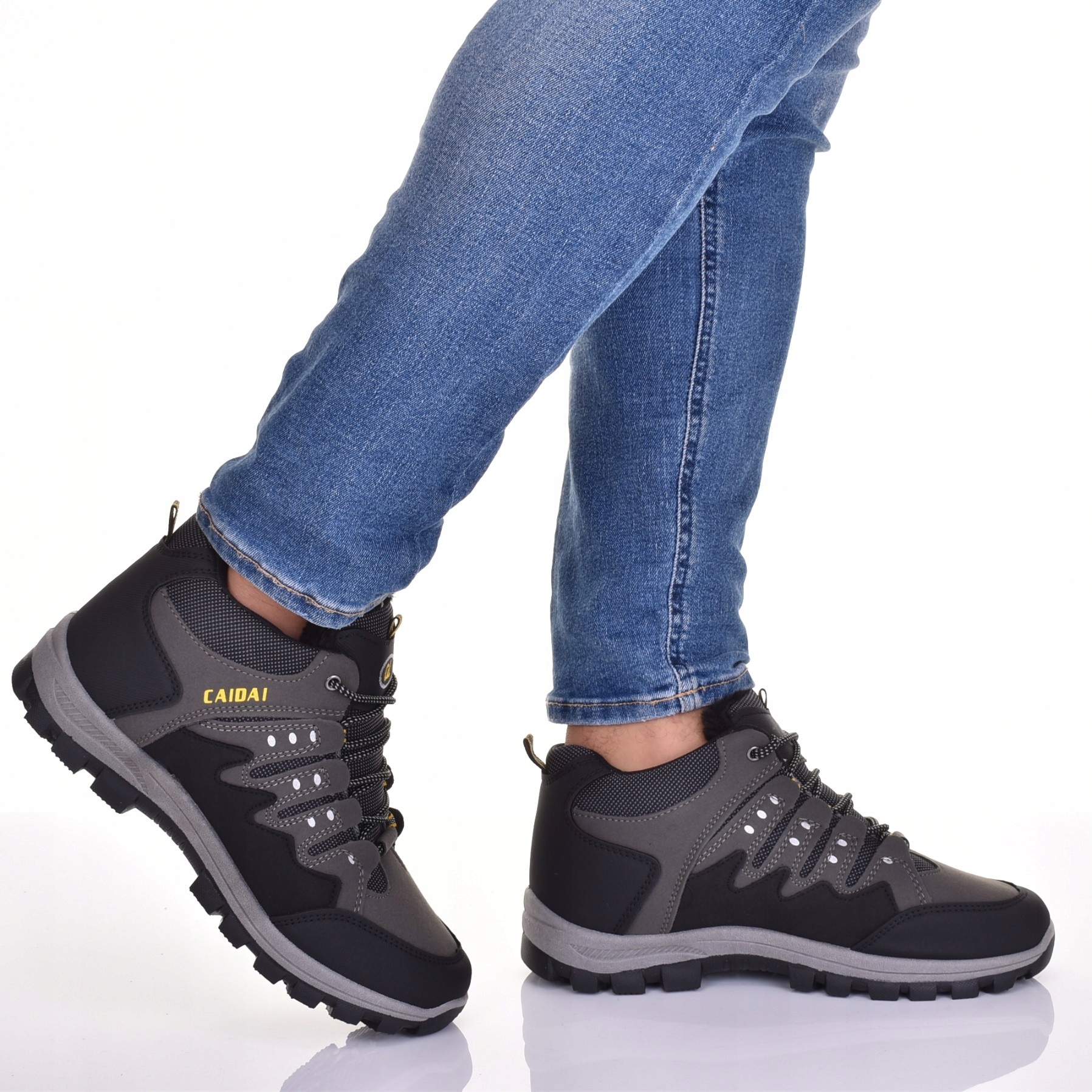 BUTY OCIEPLANE FUTERKIEM WYSOKIE ZIMOWE SOLIDNE MĘSKIE ŚNIEGOWCE Oryginalne opakowanie producenta pudełko