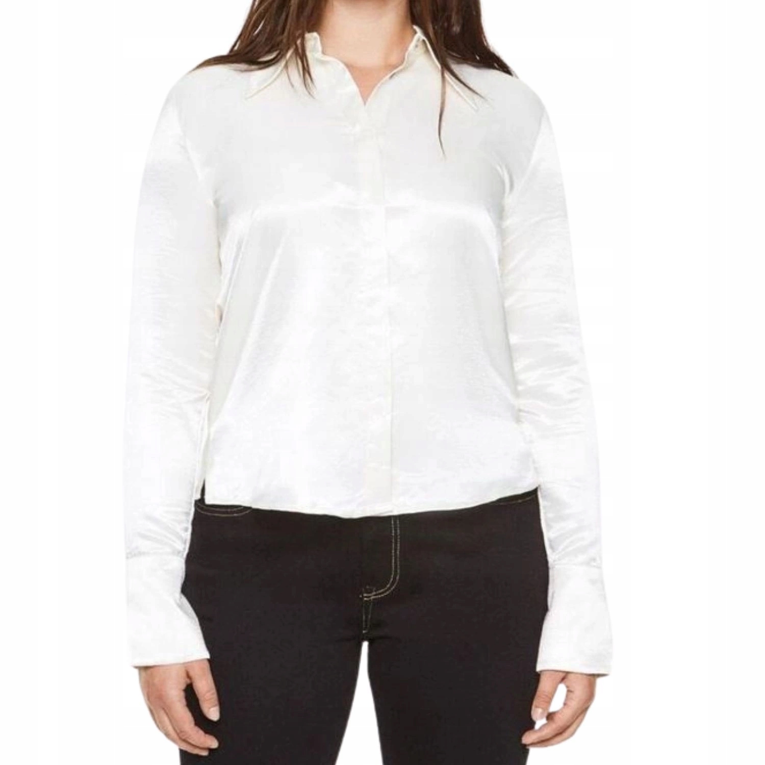 Dámská košile Pepe Jeans Dua Lipa saténová krémová elegantní vel. S