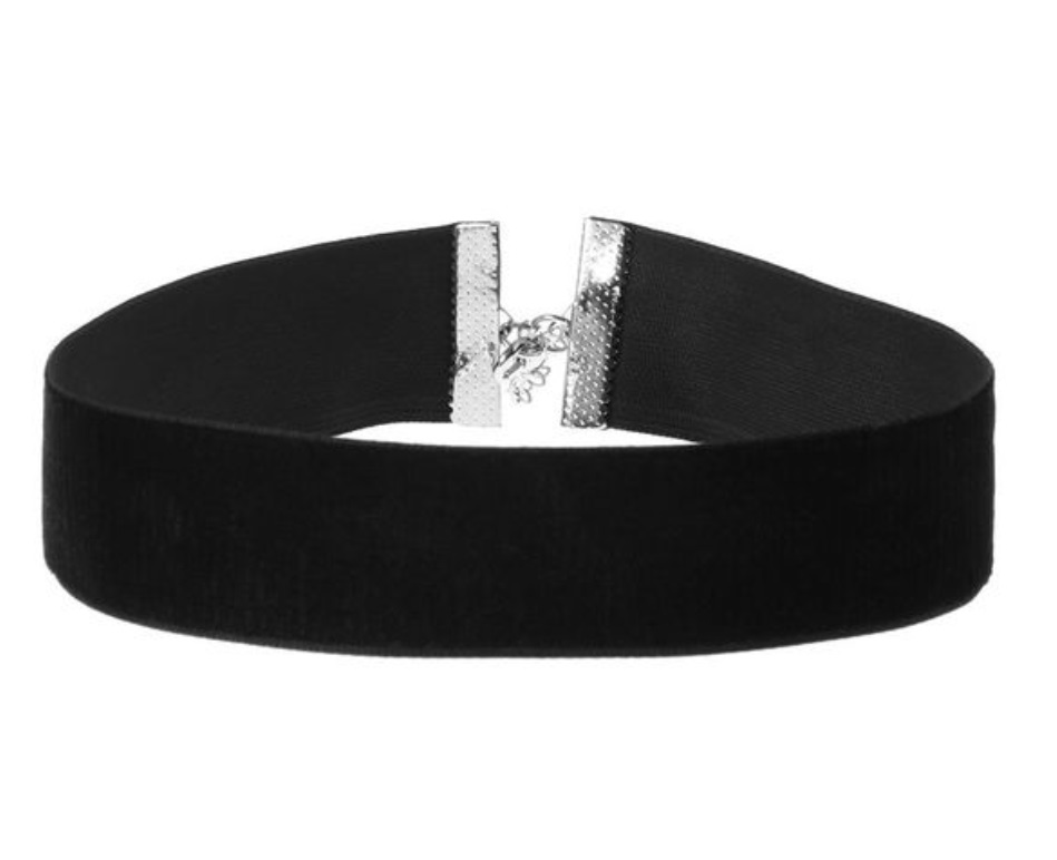 

Czarny Aksamitny Naszyjnik Choker Tasiemka 2 CM