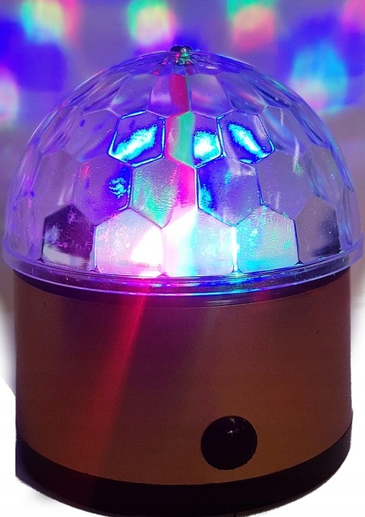 MINI KULA DISCO PROJEKTOR DYSKOTEKOWY LED USB RGB Zasilanie sieciowo-akumulatorowe