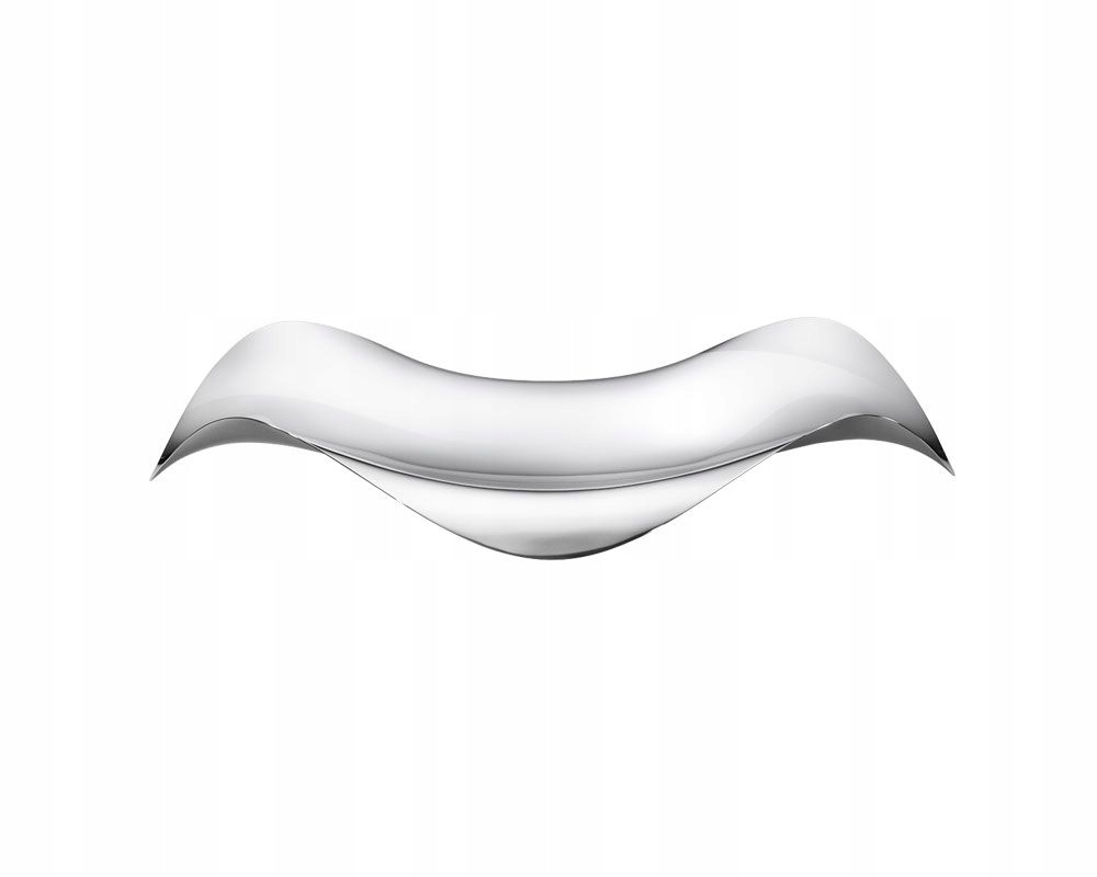 Georg Jensen Cobra Oceľová dekoratívna miska 50 cm Strieborná leštená