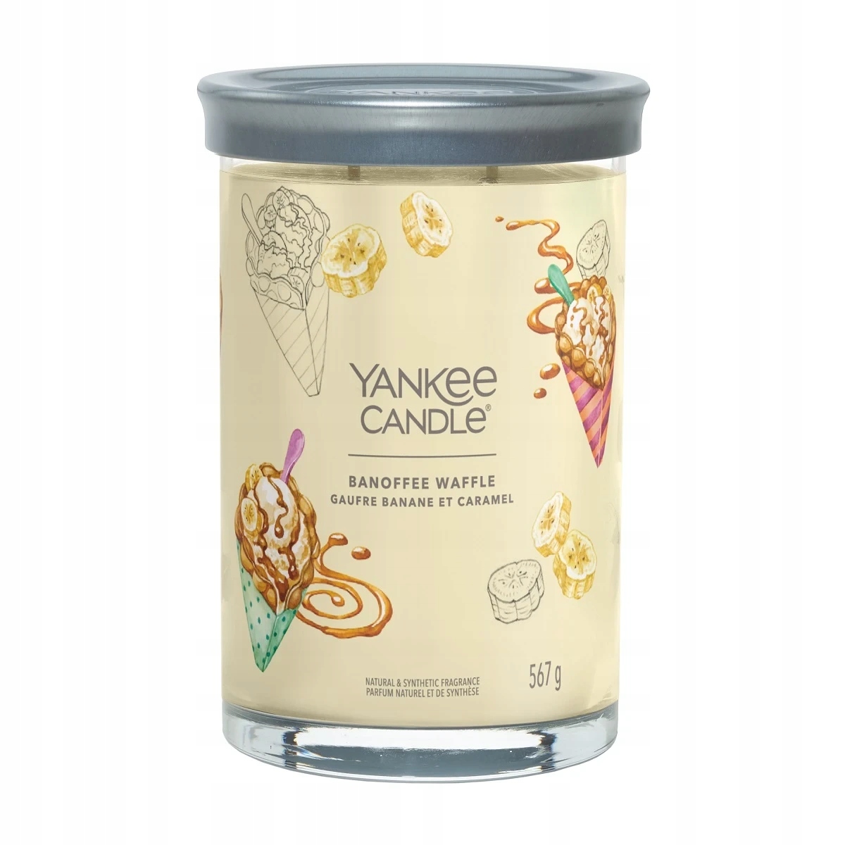 Yankee Candle vonná svíčka Signature ve skle velká Banoffee Waffle 567g
