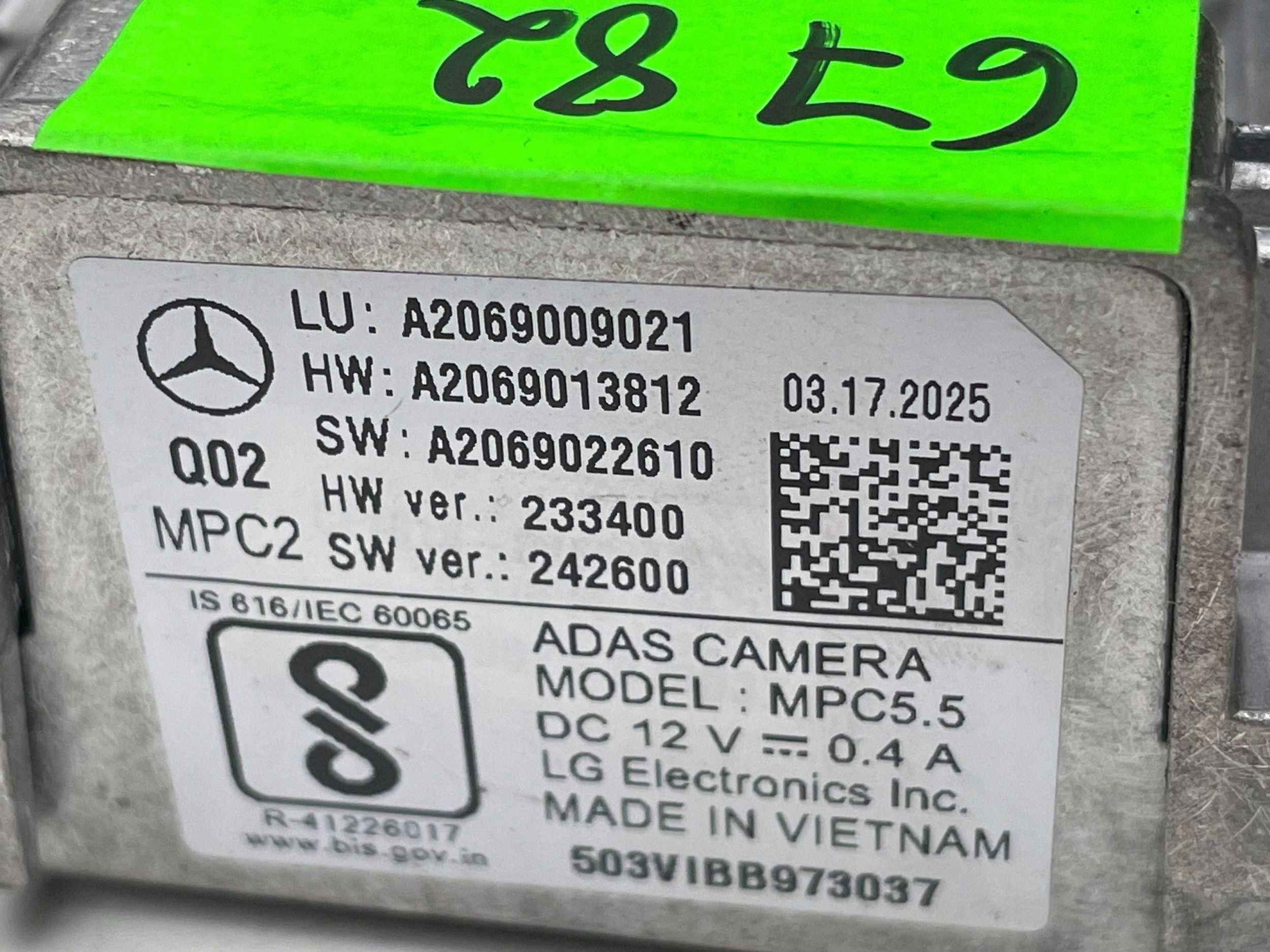 Mercedes Kamera windows przedniej A2069009021 !J