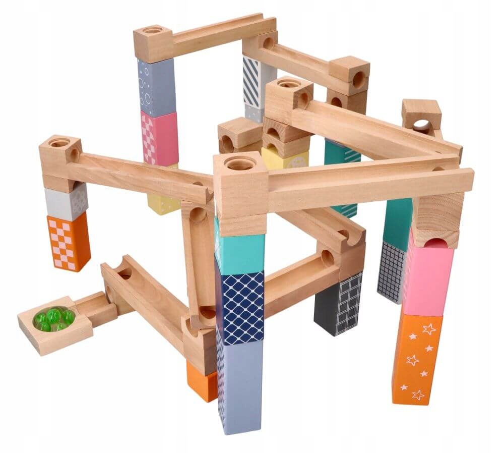 

Drewniany kulodrom tor kulkowy 53 el. Adam Toys