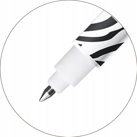 ZESTAW 4 x DŁUGOPIS WYMAZYWALNY 0,5 mm NIEBIESKI Black & White Happy Color Marka Happy Color