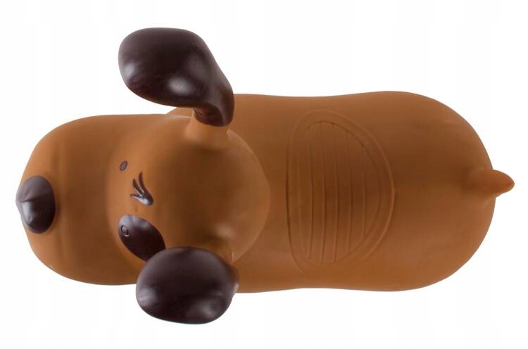 Skoczek gumowy dla dzieci REKSIO 60 cm brązowy do skakania z pompką Głębokość produktu 56 cm