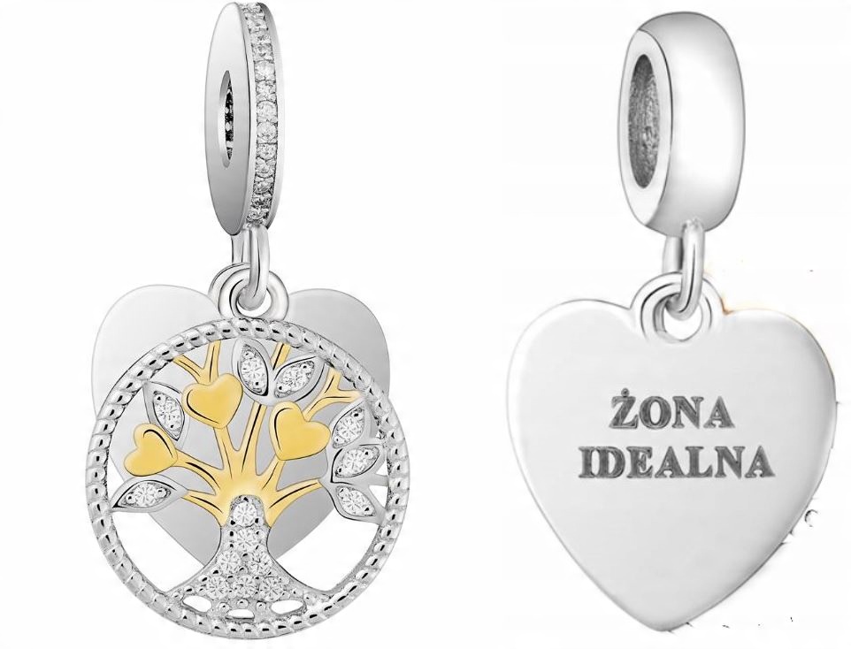 

Charms Serce zawieszka Srebro S925 Grawer