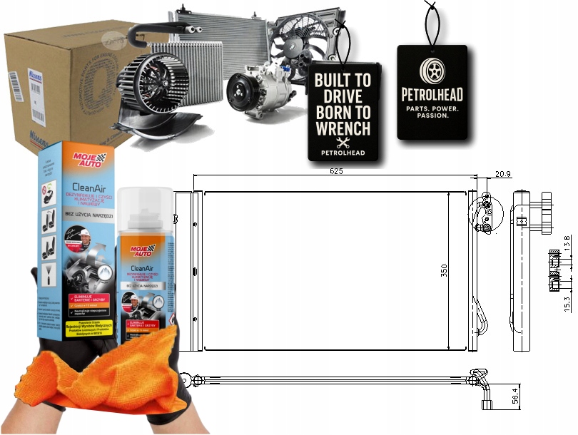 Kondenzátor Klimatizace Bmw 1 (E81) 1 (E82) 1 (E87) #Petrolhead Pro+ Kit9