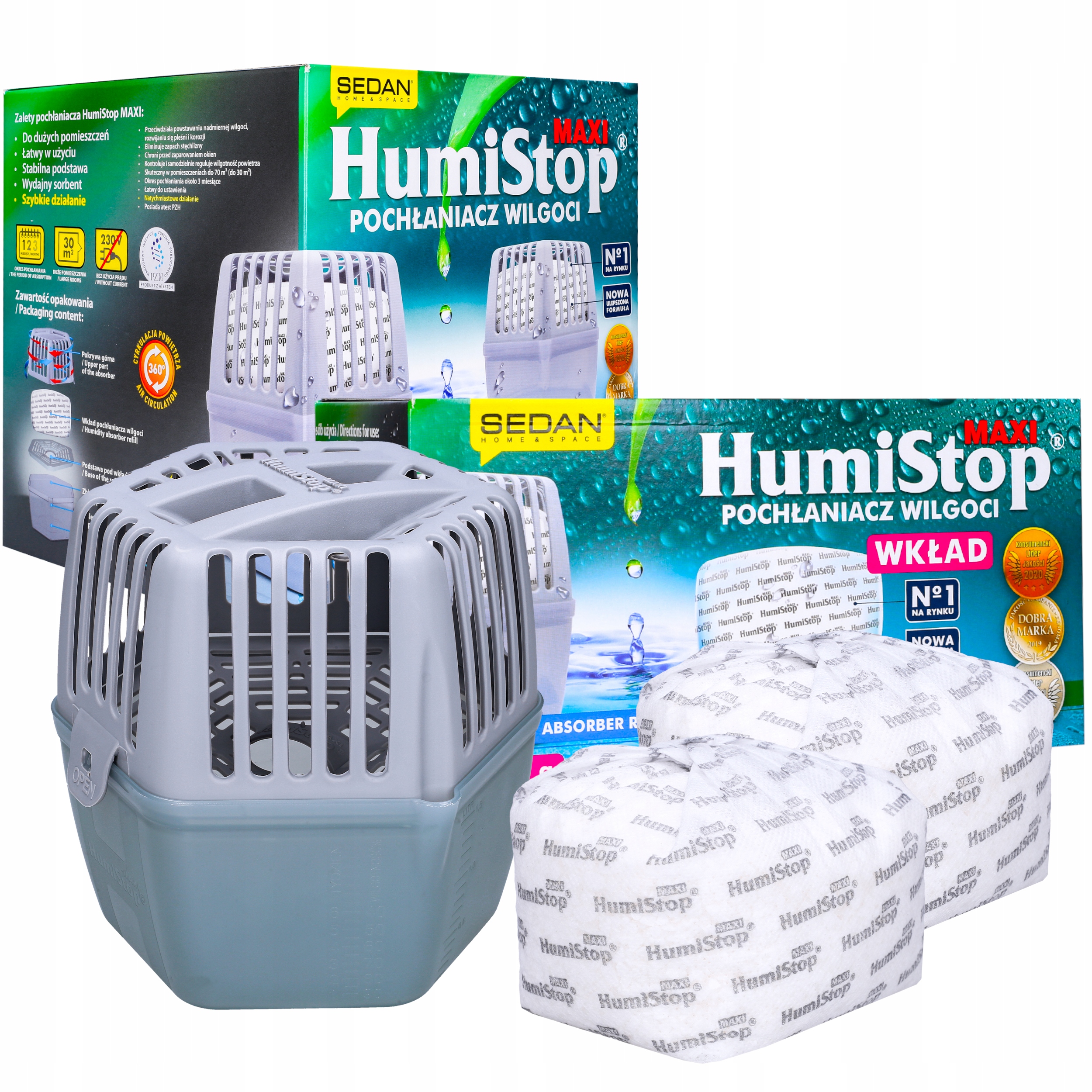 POCHŁANIACZ WILGOCI XXL 2X WKŁAD DO DO PIWNICY