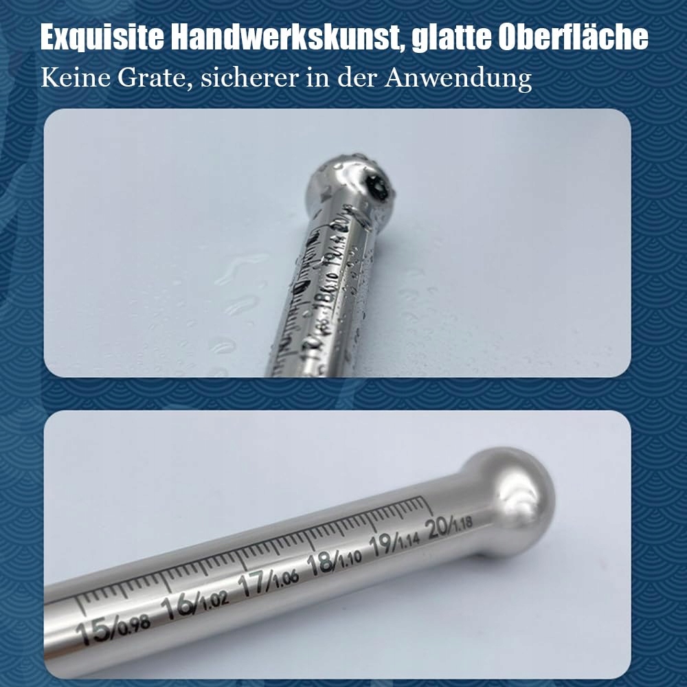 JPSCOR Metalowy Dilatator Penisa Z Miarką Uretralny Kateter — miniatura 6