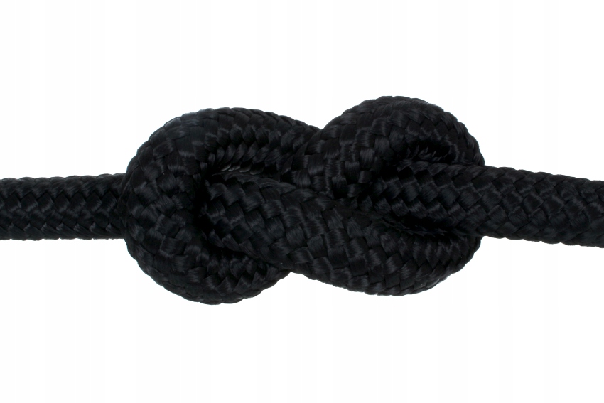 Lina polipropylenowa czarna 8 mm / 15 m PP Długość 15 m