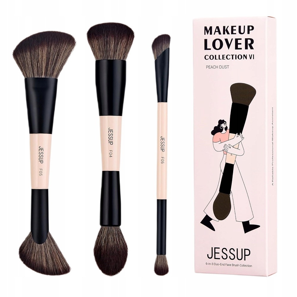 Jessup 6IN3 Duo-end Face Brush Collection Sada 3 Štětců Na Líčení T508
