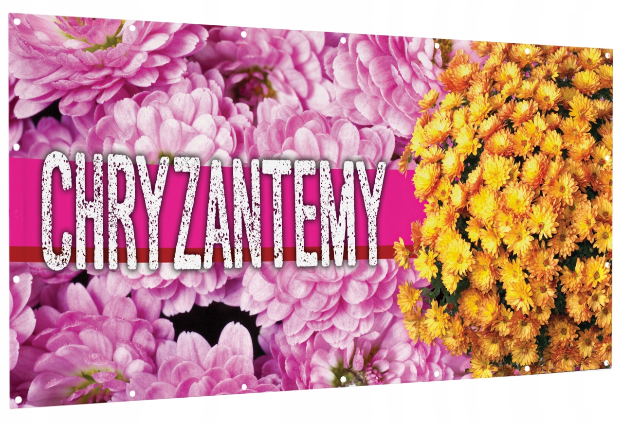 Baner reklamowy chryzantemy sprzedaż 300x150 cm