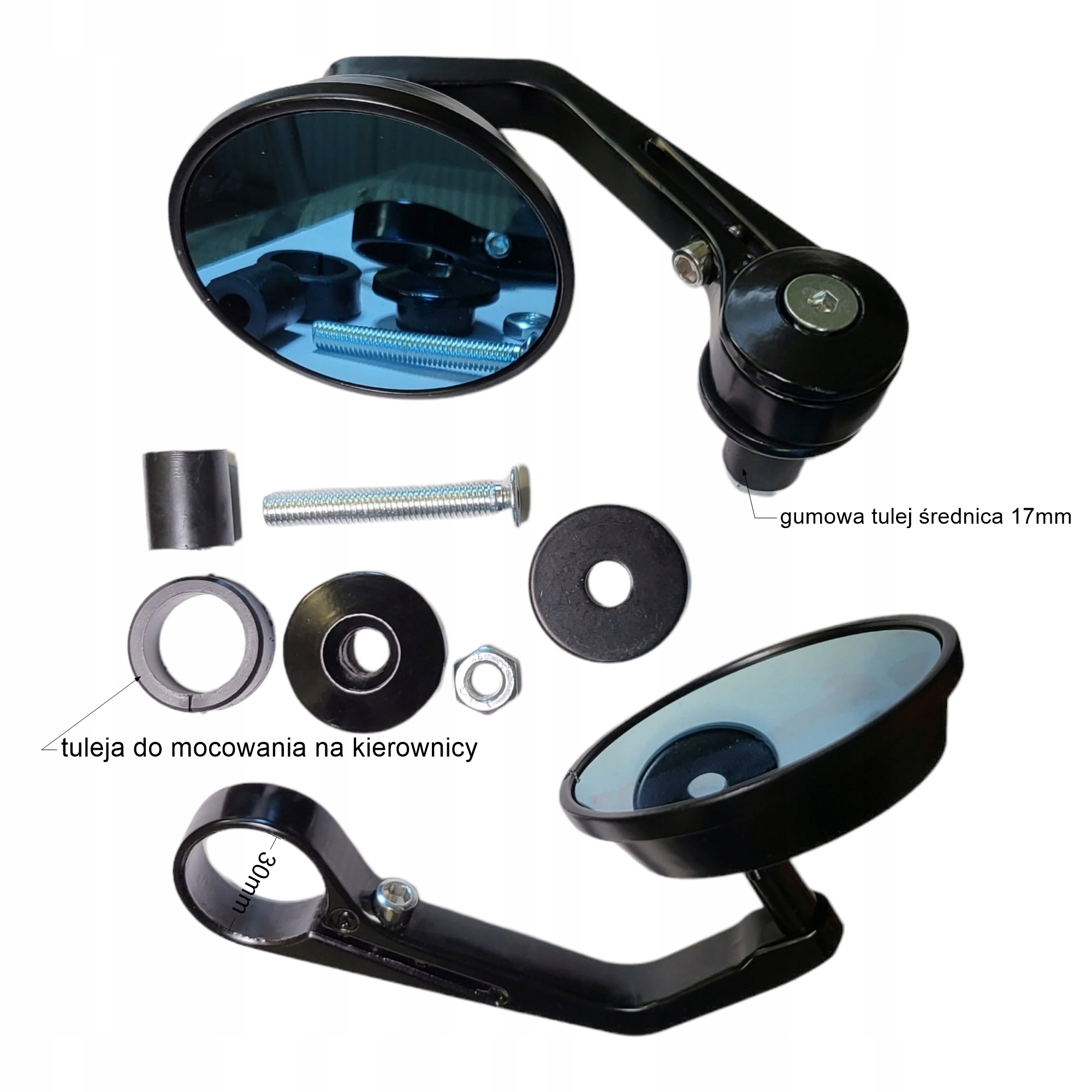 Lusterka Raptor Grizzly szerokokątne dolne górne Numer katalogowy części 10-6114kplkpl