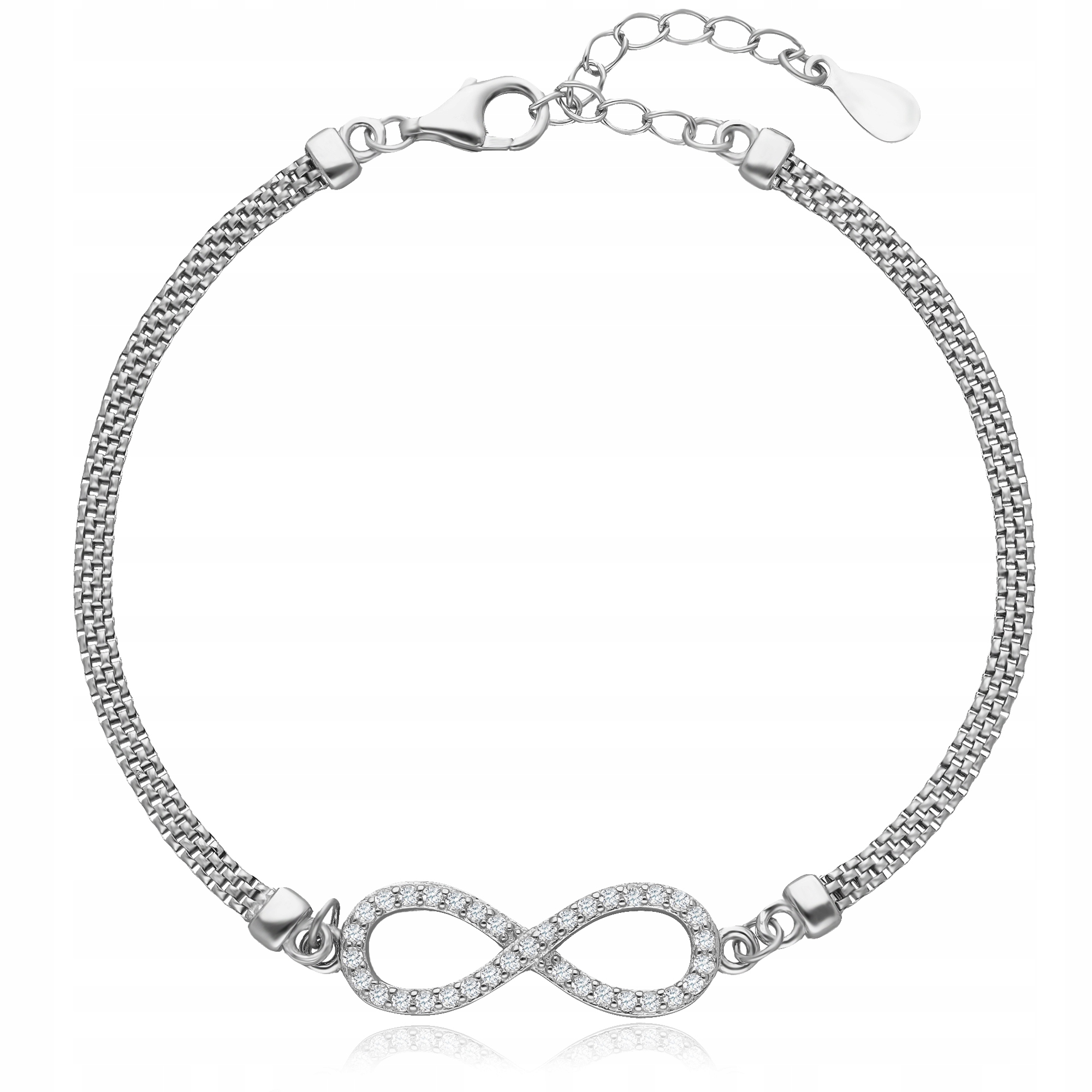 Rodovaný Náramek Nekonečno S Zirkony