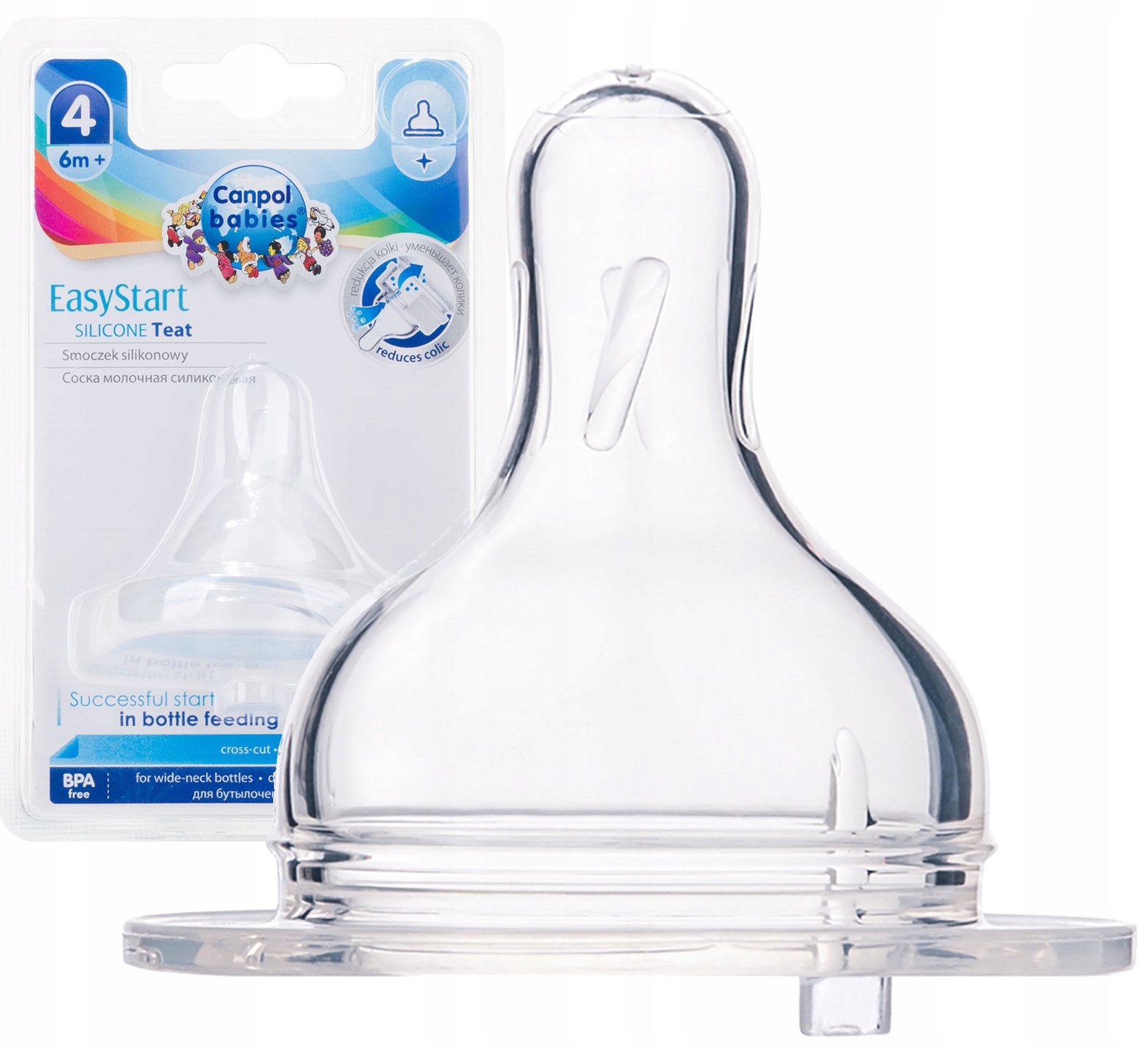 CANPOL SMOCZEK SILKONOWY DO BUTELKI SZEROKI KASZKA