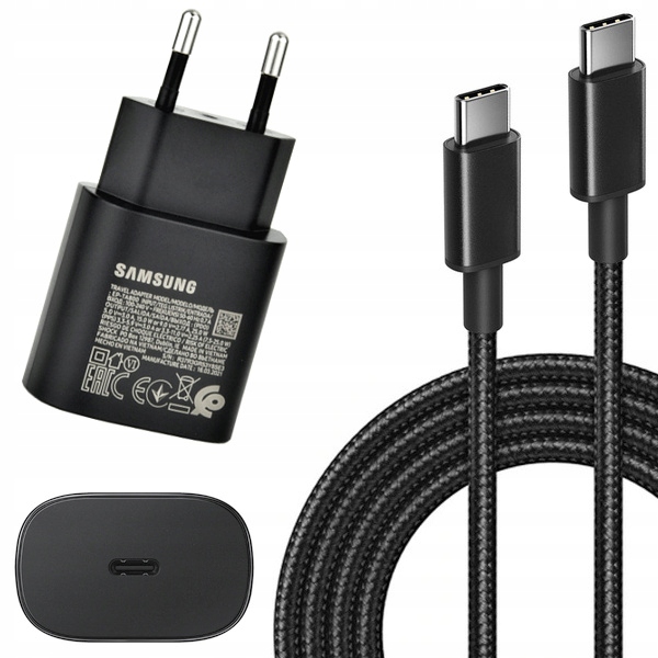 Фото - Зарядний пристрій Samsung Ładowarka orginalna  25W czarna Usb typ C 