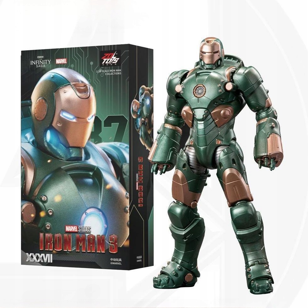 Pohyblivá figurka Iron Man Mk37 Hammerhead 18 cm Marvel Zd Toys Originální
