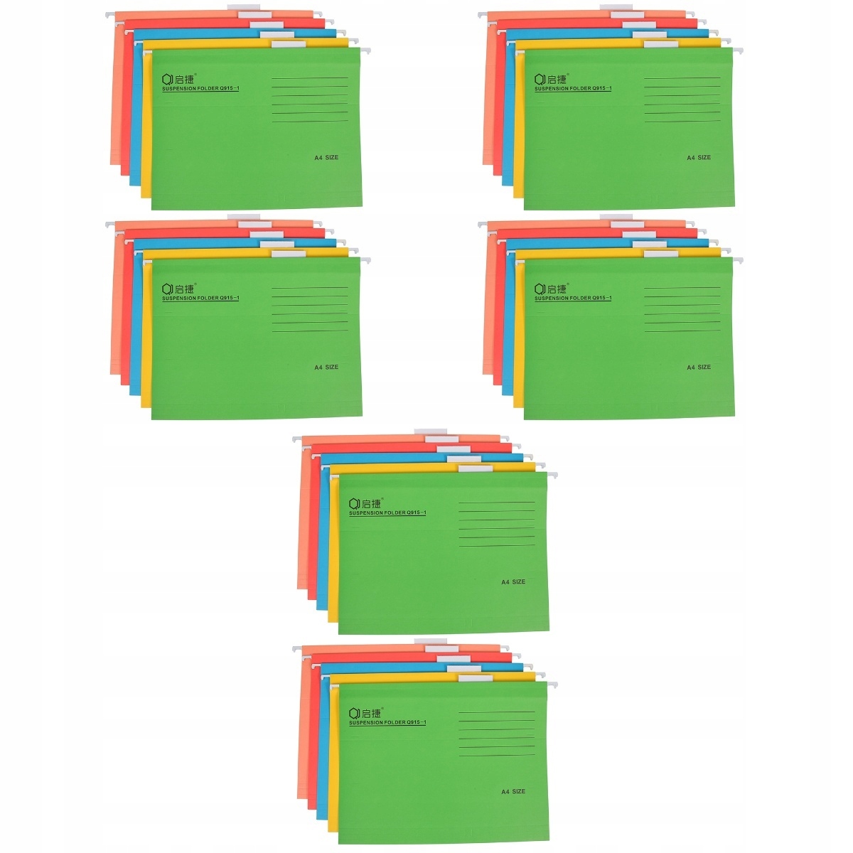 Plastikowy folder z zawieszkami Kolorowy uchwyt na rachunki