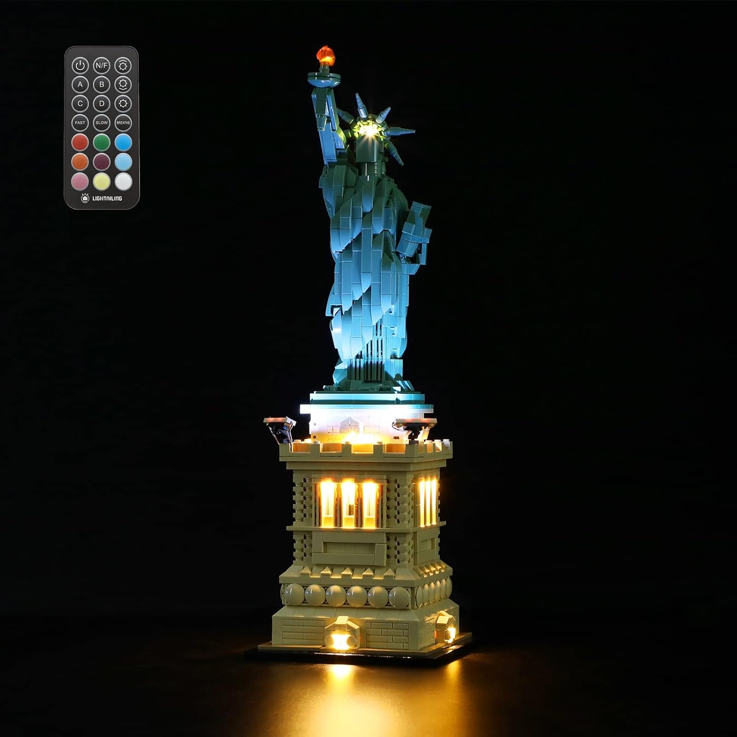 Zestaw oświetlenia Led do Lego Architecture 21042 Statua Wolności Pilot