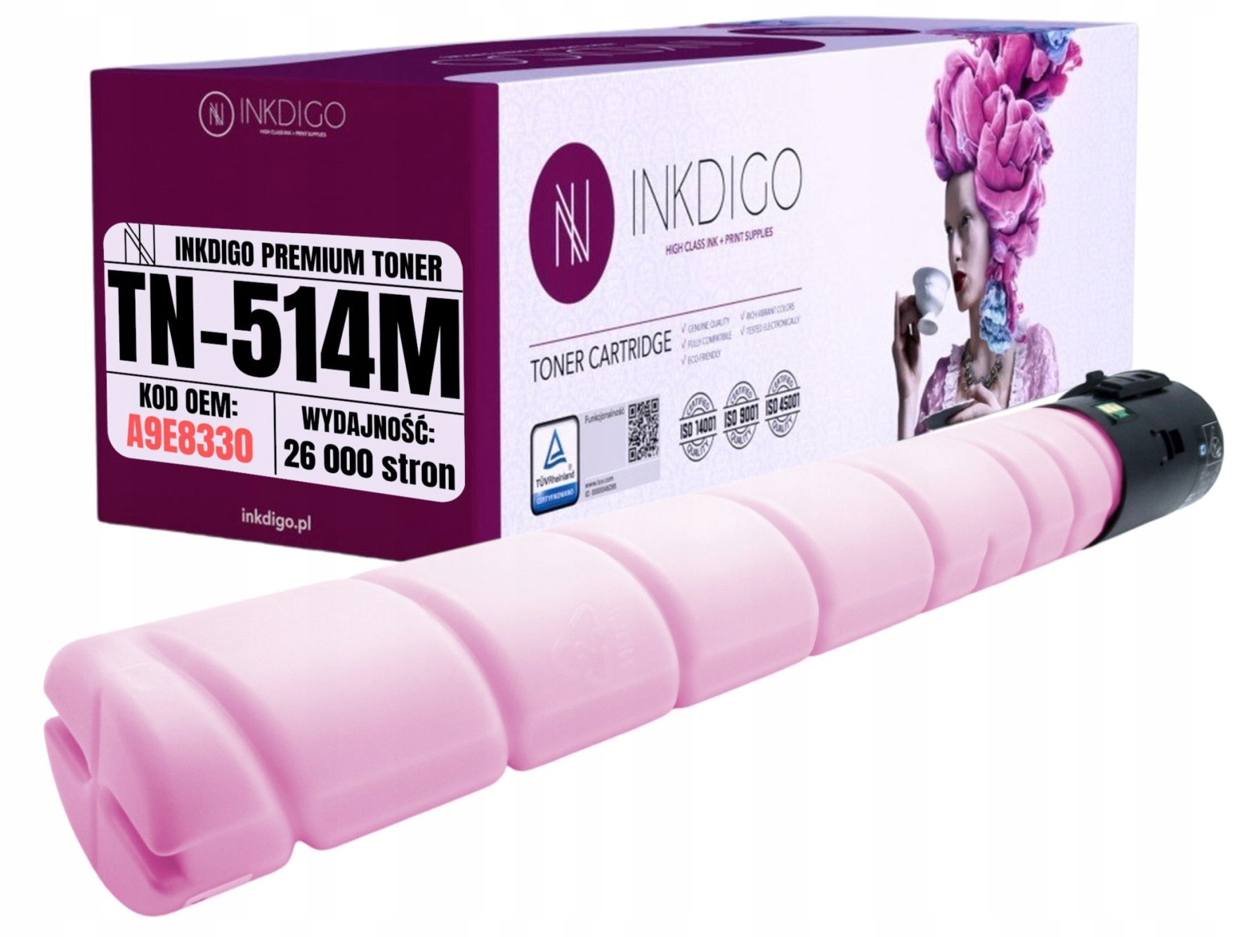 TN514M Náhradní Toner A9E8330 Pro Konica Minolta Bizhub C458 C558 C658