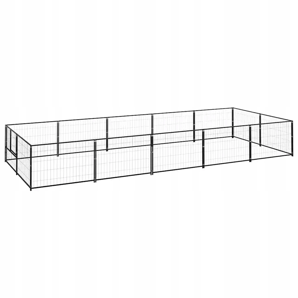 Levně Psí kotec černý 10 m² ocel