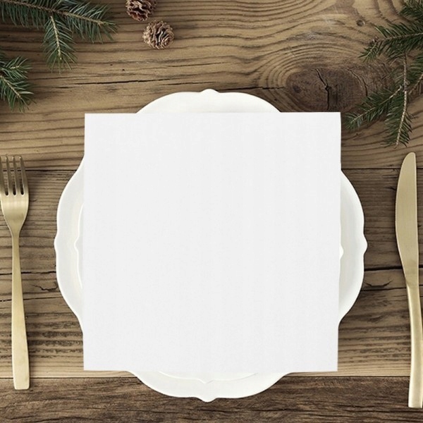 SERWETKI ŚWIĄTECZNE FLIZELINOWE DUNI BIAŁE 60szt Marka Sklepykoka