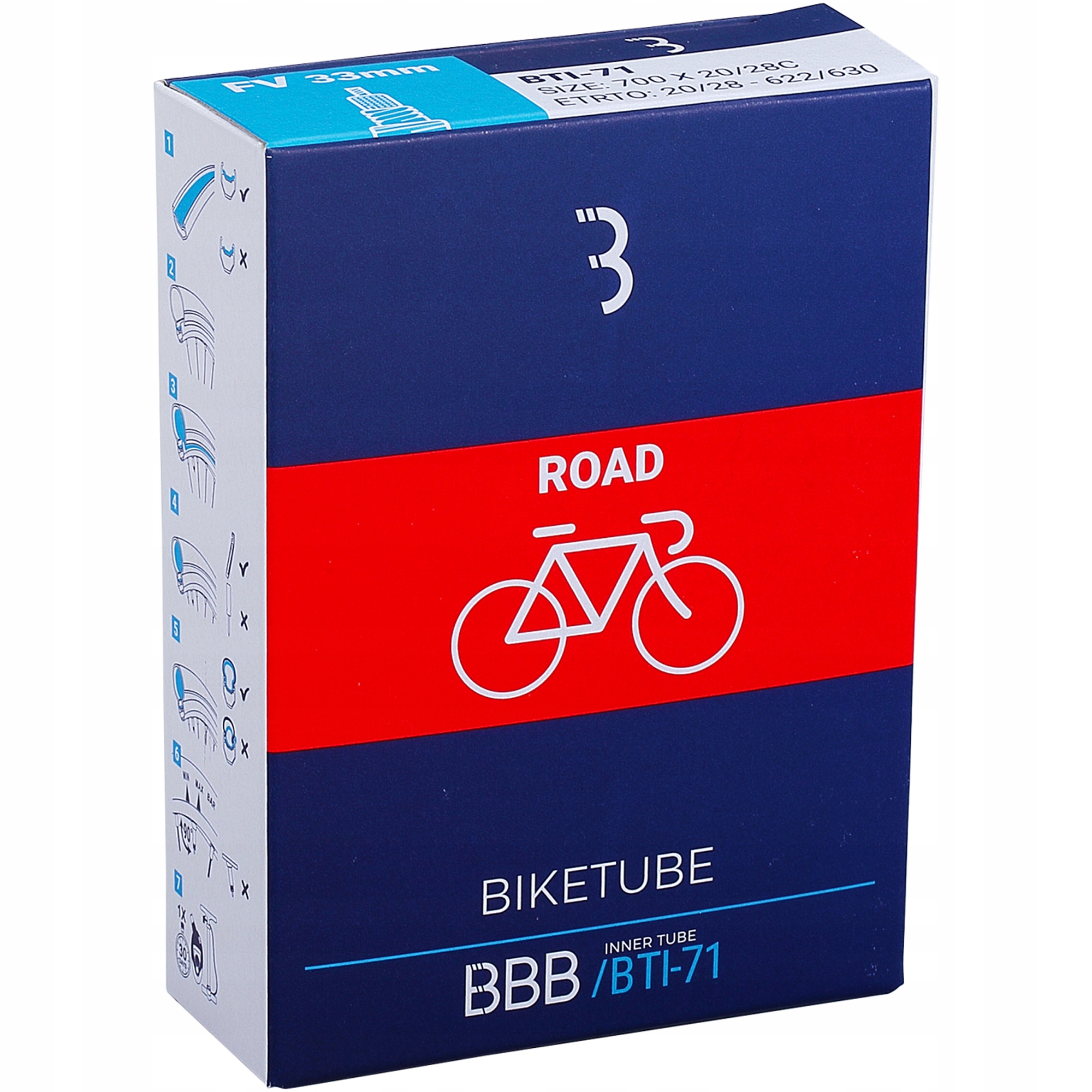 Dętka rowerowa Bbb BikeTube 28" 20-28C-60