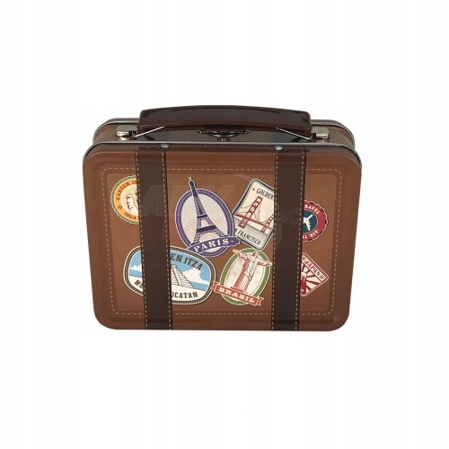 WALIZKA METALOWA 14x10x5cm Pudełko Prezentowe