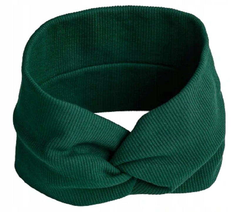 SZEROKA OPASKA TURBAN NA GŁOWĘ ZIELONA Marka Inna marka