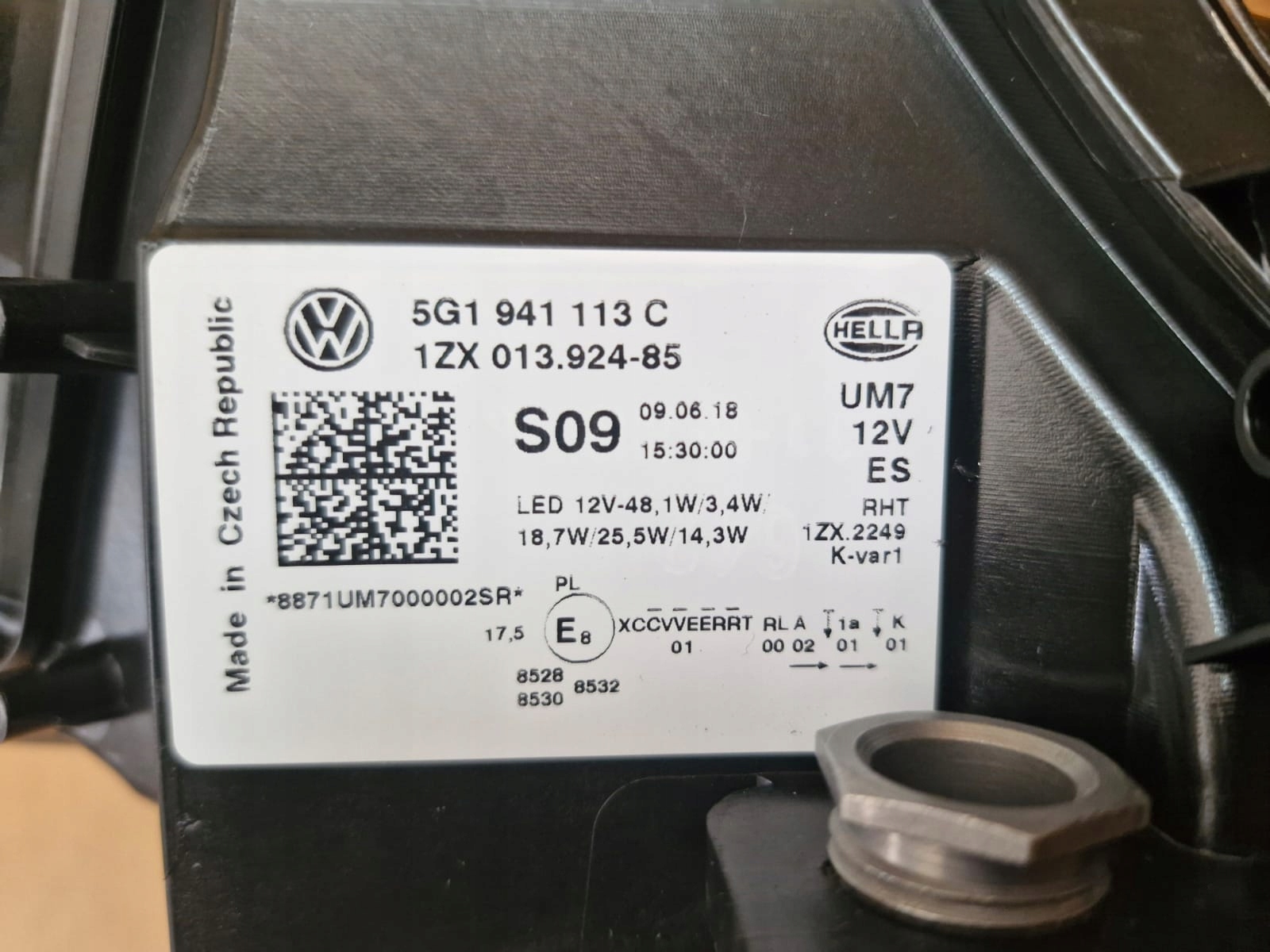 lights VW GOLF VII LIFT Full Led R black, left right