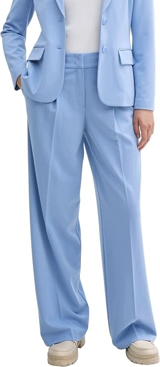 Tom Tailor – Modré Elegantní Kalhoty S Výstřihem A Záševky 32/30 7FA