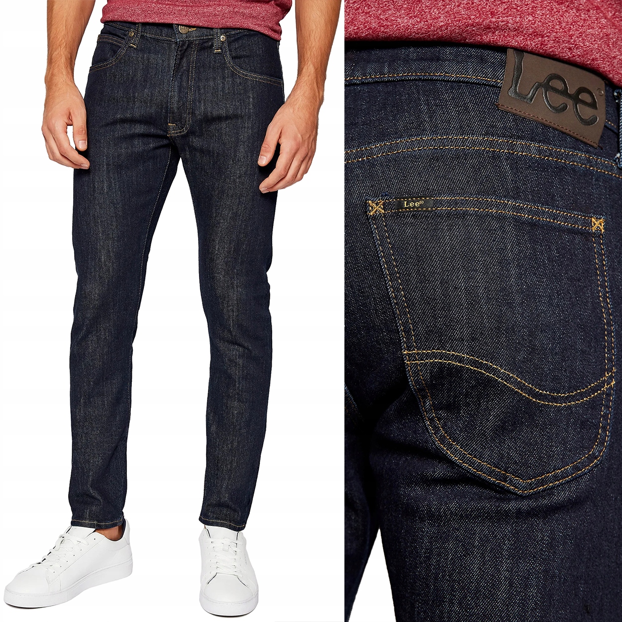 Lee Luke slim Rinse DžINS silně zúžené tmavě modré džínové kalhoty W31 L30