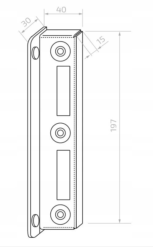 ZACZEP ZATRZASK ODBÓJ ODBOJNIK DOMYKACZ DO ZAMKA FURTKI KRÓTKI OCYNK Kod producenta ZF2