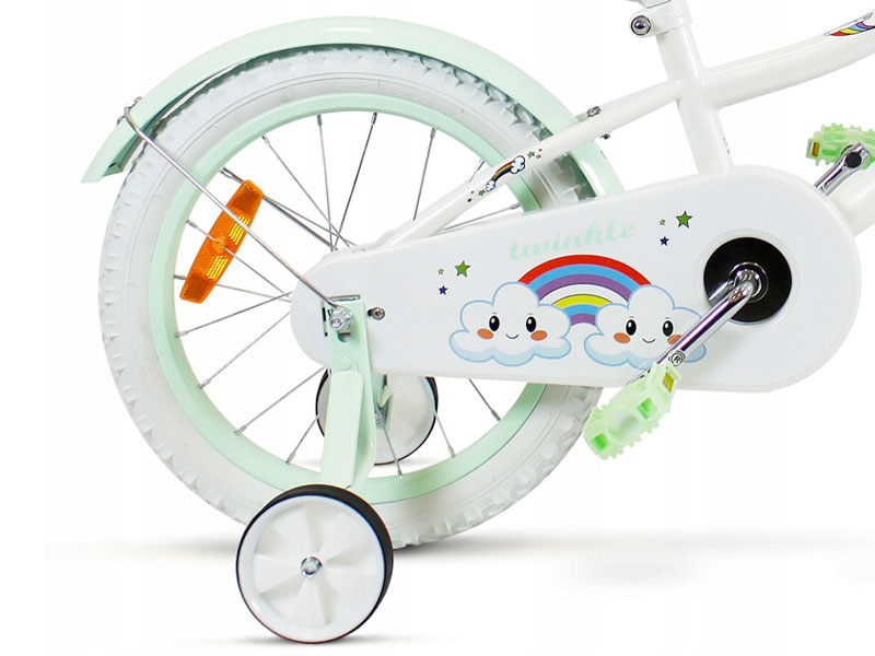 ROWER ROWEREK DZIECIĘCY DLA DZIEWCZYNKI PROWADNIK KOŁO 16 CALI RAINBOW MINT Rozmiar ramy 11 cali