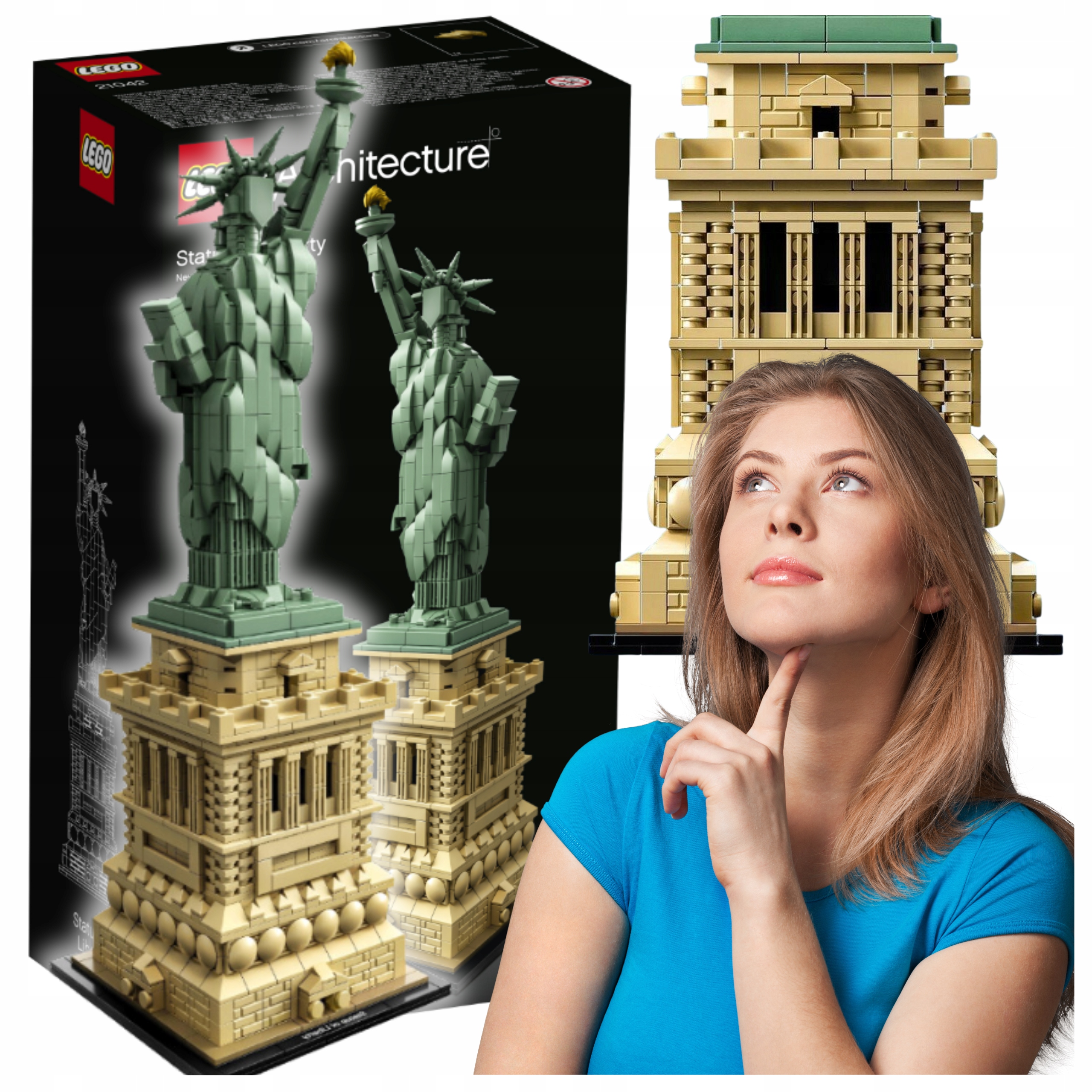 KLOCKI LEGO STATUA WOLNOŚCI STANY ZJEDNOCZONE USA POSĄG FIGURA FIGURKA