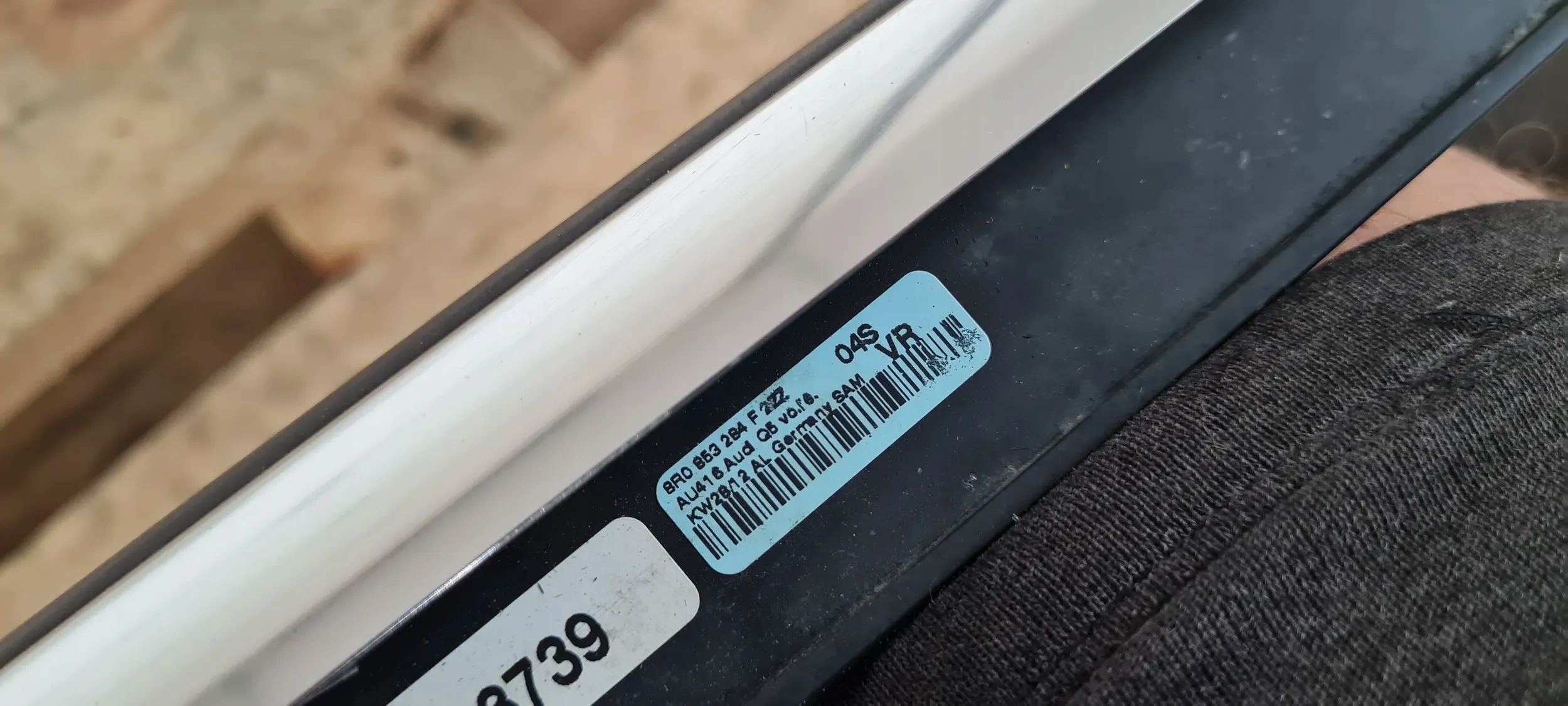 Q5 8R moulding door dust right right front CHROM 8R0853284F