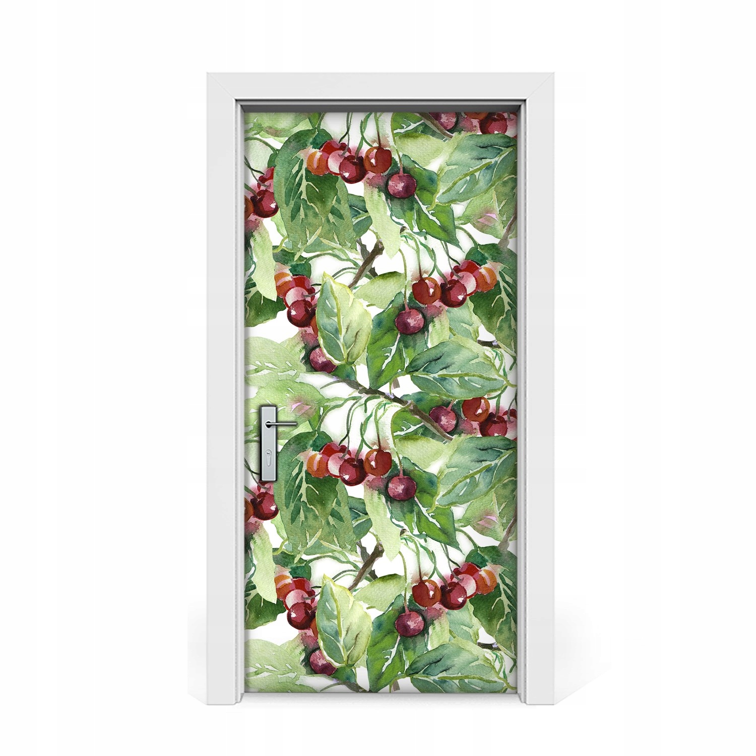 

Naklejka na drzwi Czereśnie wśród liści 95x205