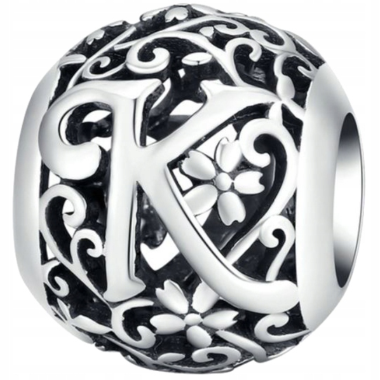 

Charms litera K do Pandora srebro 925 koralik S925