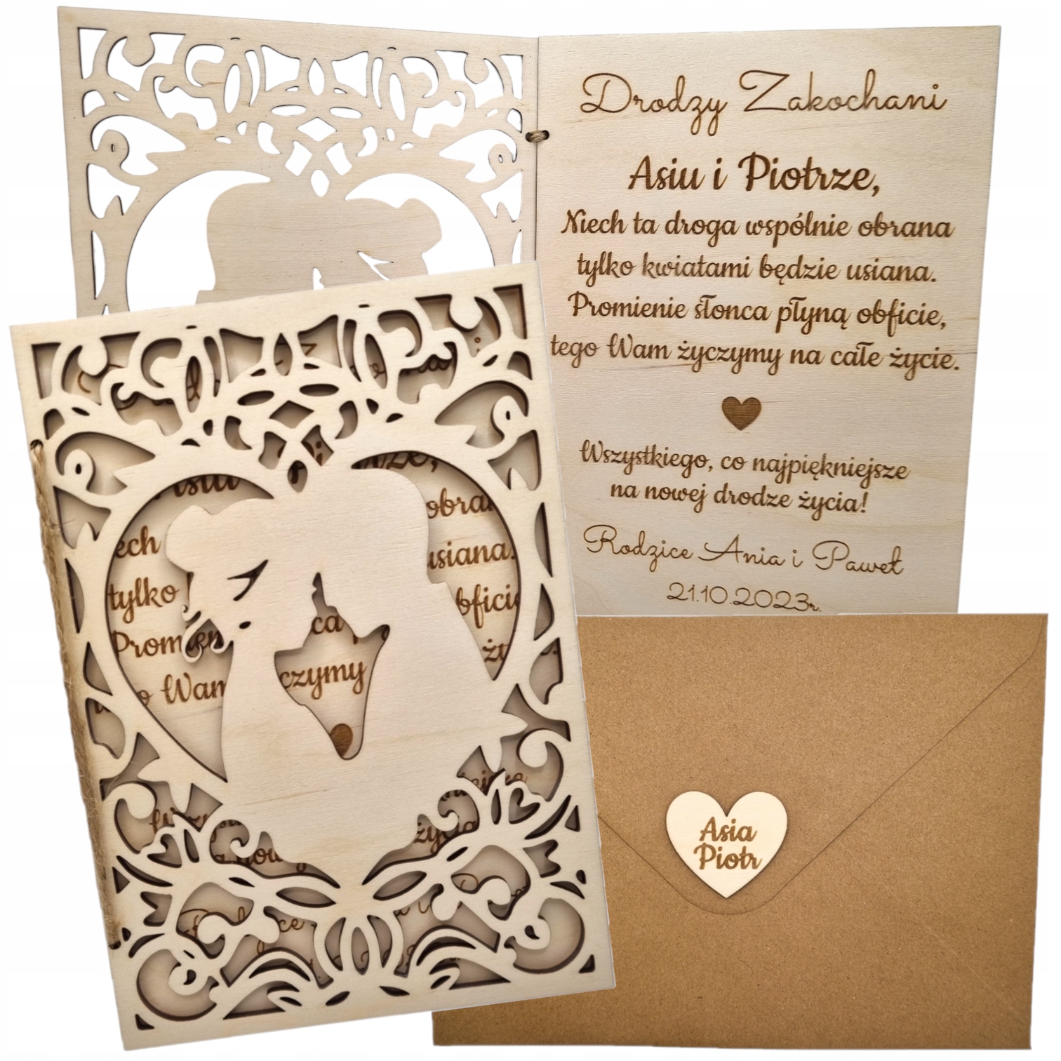 PERSONALIZOWANA KARTKA ŚLUBNA WESELE PREZENT