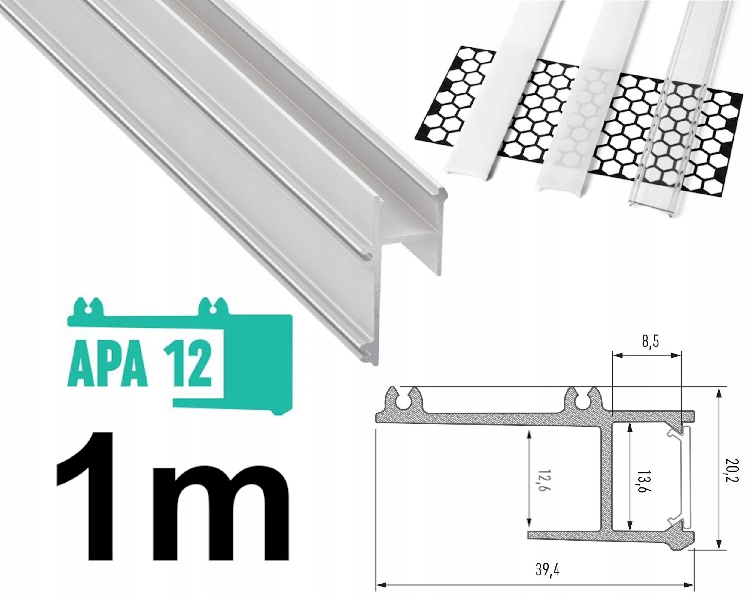 

Profil Led krawędziowy do płyty Karton-gips APA12